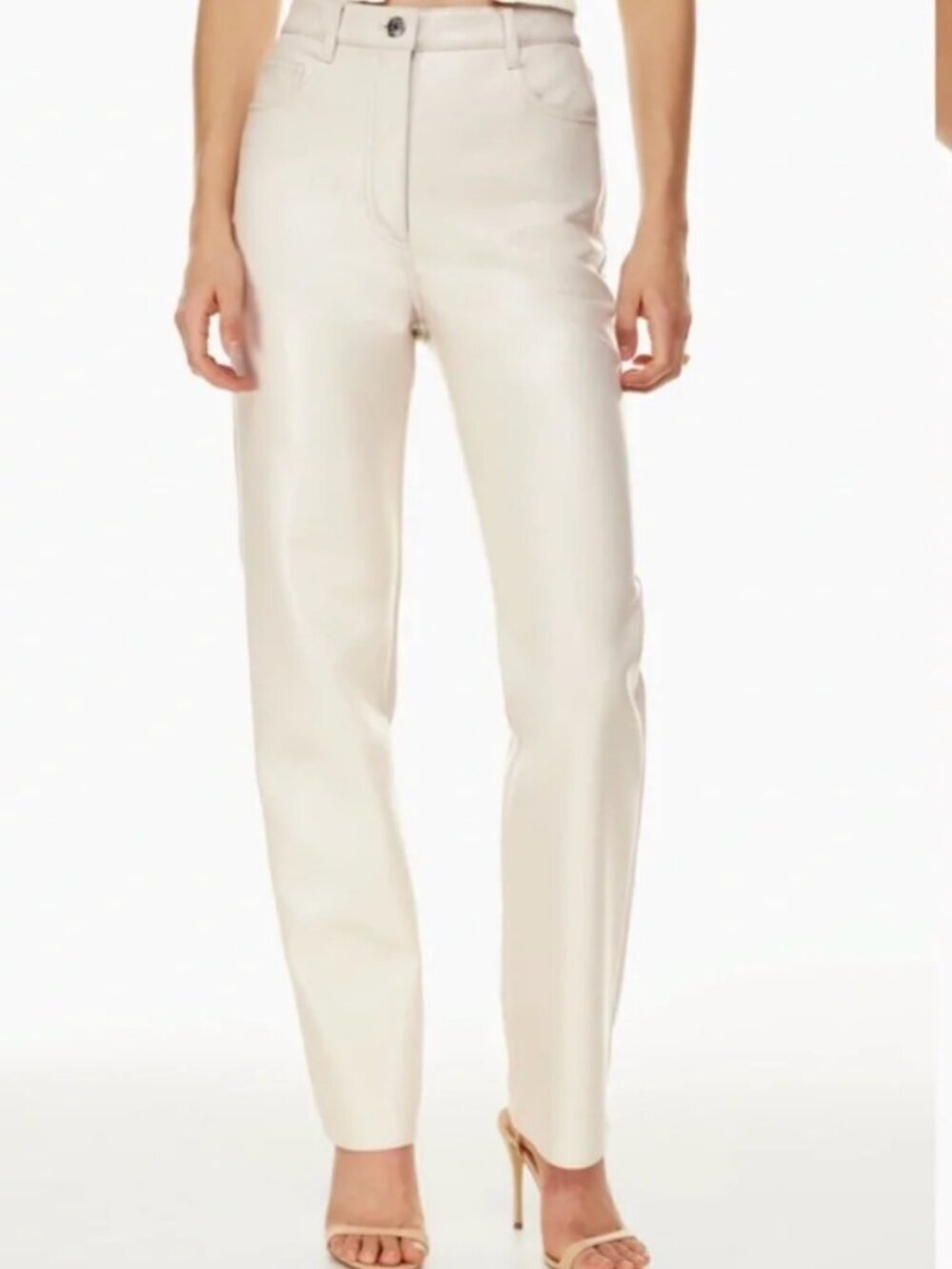 Aritzia Wilfred The Melina Straight Leg Faux Leather Pants Size 0